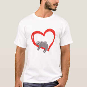 Sloth Valentine's Day, Women's Sloths Valentine's T-Shirt