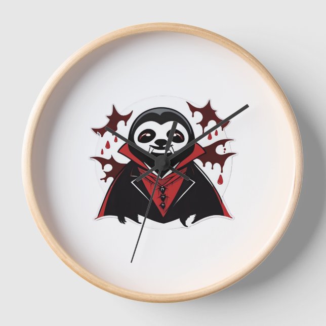 Sloth vampire Classic T-Shirt_1 Clock (Front)