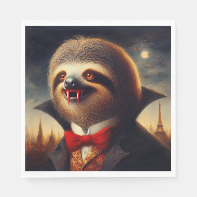 Sloth Vampire Napkins (Front)