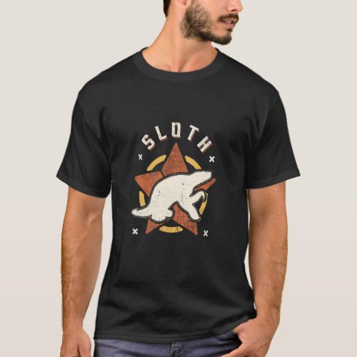 Sloth Vintage Retro Classic Animal  T_Shirt