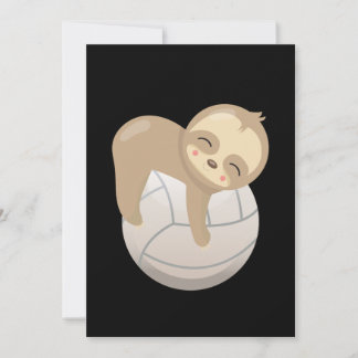 Sloth Volleyball Cute Animal Lover Gift Long Sleep Holiday Card