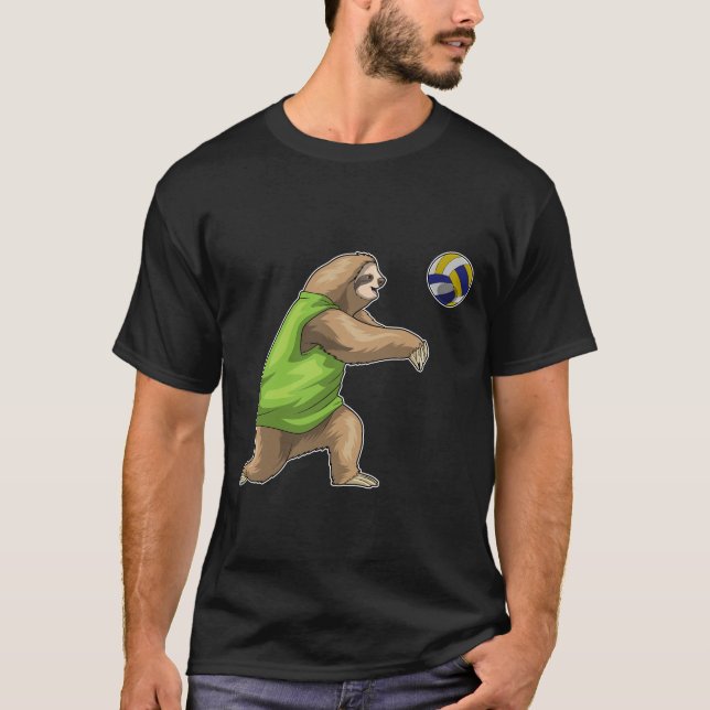 Sloth Volleyball player Volleyball T-Shirt (Front)