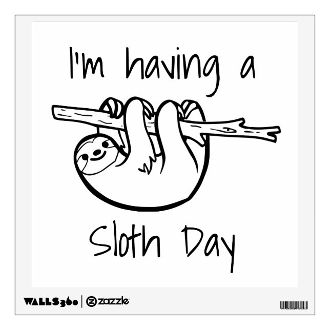 sloth wall decal (Front)