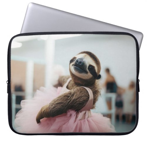 Sloth wearing a tutu  laptop sleeve