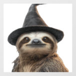 Sloth Wearing Halloween Witch Hat Classic T-Shirt Wall Decal
