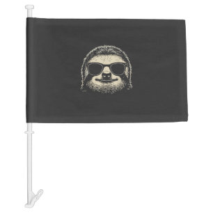 Sloth Wearing Sunglasses Graphic Sloth Shirt Men W Car Flag