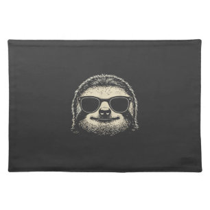 Sloth Wearing Sunglasses Graphic Sloth Shirt Men W Cloth Placemat