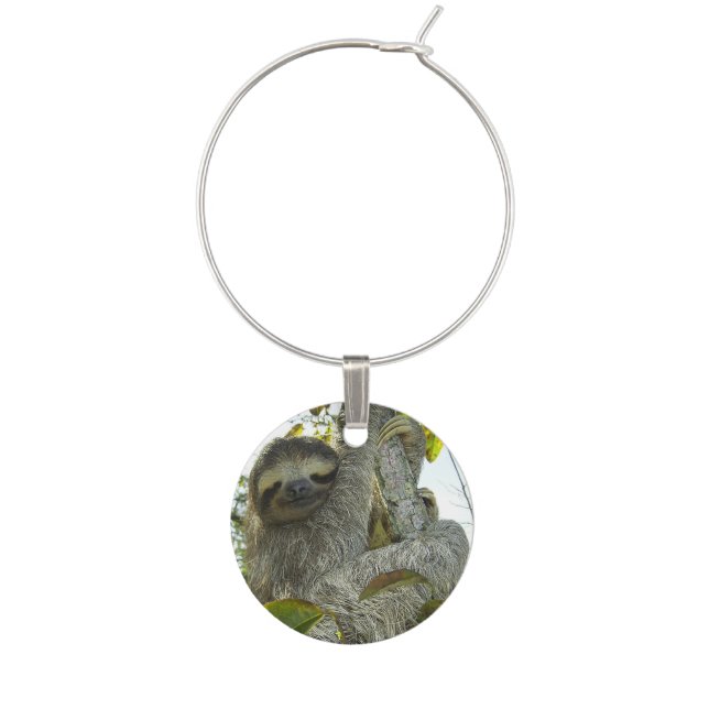 Sloth Wine Charm (Front)