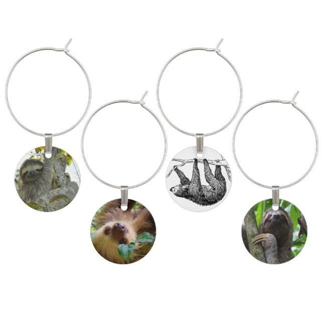 Sloth Wine Charm (Staggered)