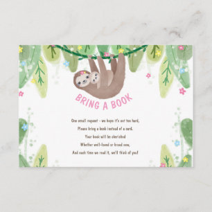 Sloth with baby Book Request Enclosure Card