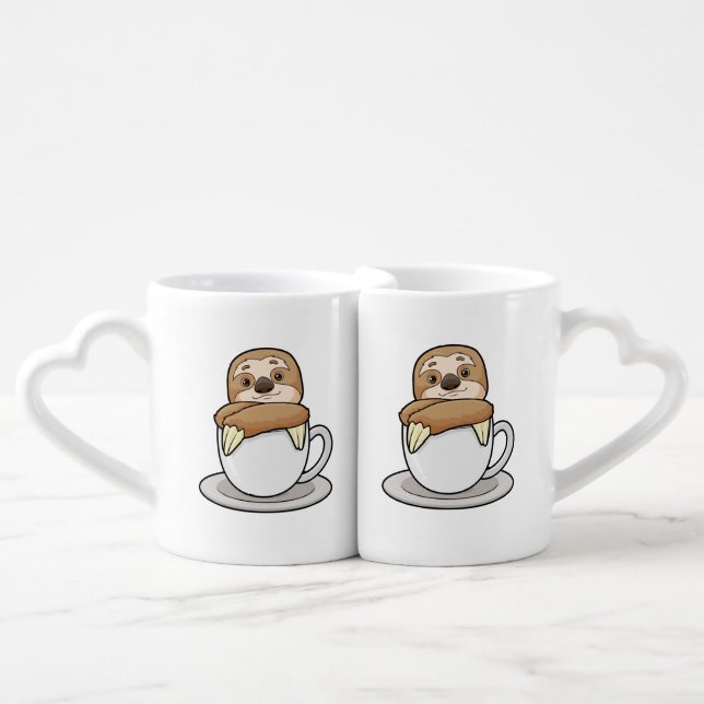 Sloth with Cup of Coffee (Front Nesting)