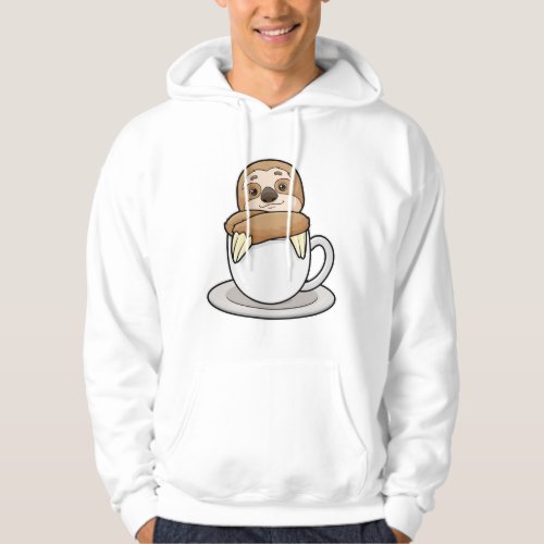 Sloth with Cup of Coffee Hoodie