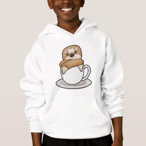 Sloth with Cup of Coffee Hoodie