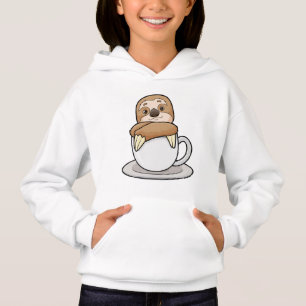 Sloth with Cup of Coffee Hoodie