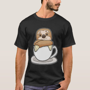 Sloth with Cup of Coffee T-Shirt