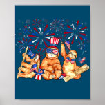Sloth With Fireworks Sunglasses Hat Merica Funny Poster<br><div class="desc">Sloth With Fireworks Sunglasses Hat Merica Funny 4th Of July Gift. Perfect gift for your dad,  mom,  papa,  men,  women,  friend and family members on Thanksgiving Day,  Christmas Day,  Mothers Day,  Fathers Day,  4th of July,  1776 Independent day,  Veterans Day,  Halloween Day,  Patrick's Day</div>