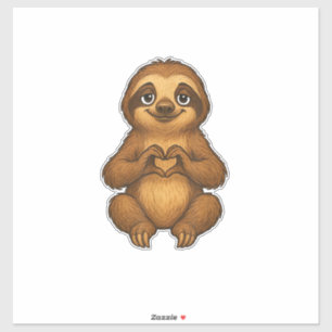 Sloth with Heart _ Sweet Sloth with Heart Symbol T Sticker
