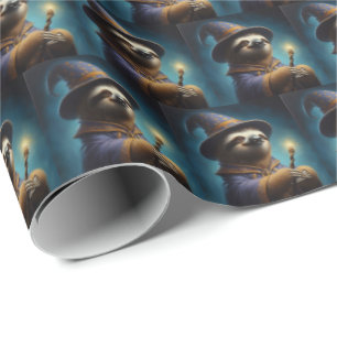 Sloth Wizard Wrapping Paper
