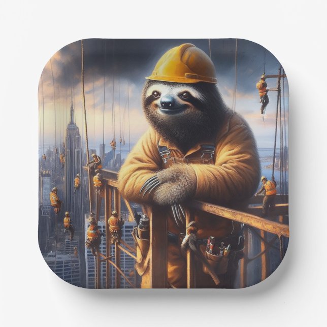 Sloth Working the High Steel Paper Plates (Front)