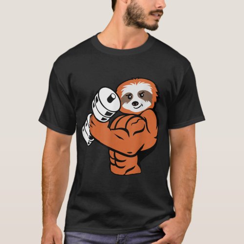Sloth Workout Lifting Bodybuilding Cool Fitness Lo T_Shirt