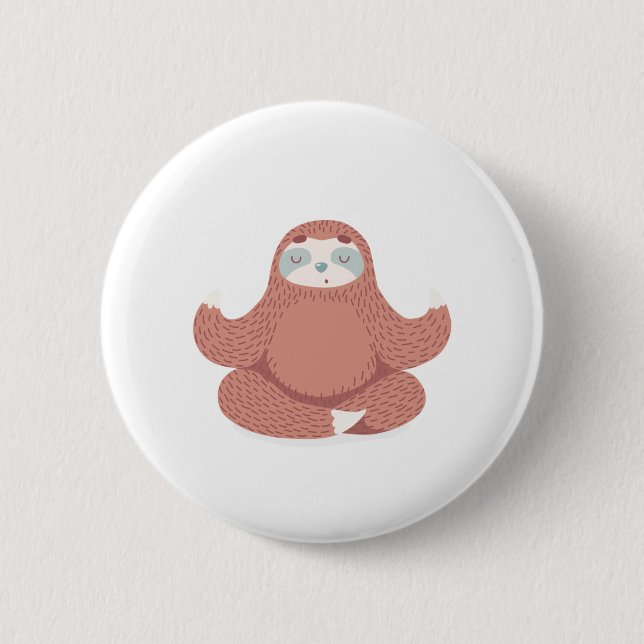 Sloth Yoga Button (Front)
