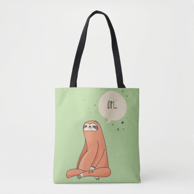Sloth Yoga Funny Sloth Lover Tote Bag (Front)
