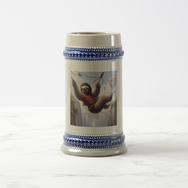 Sloth Ziplining Beer Stein (Center)