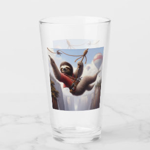 Sloth Ziplining Glass