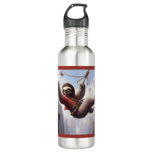 Sloth Ziplining Stainless Steel Water Bottle