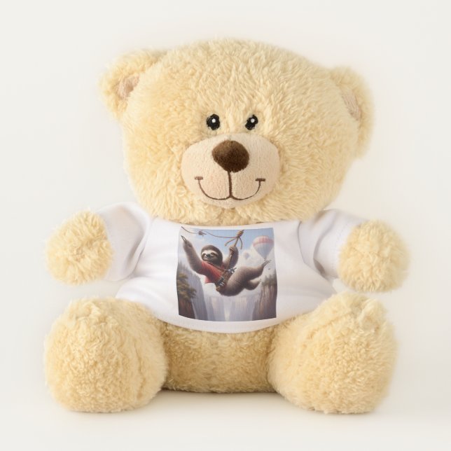 Sloth Ziplining Teddy Bear (Front)