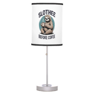 Slothee before coffee Sublimation Table Lamp