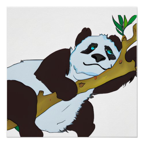Slothful Panda Poster