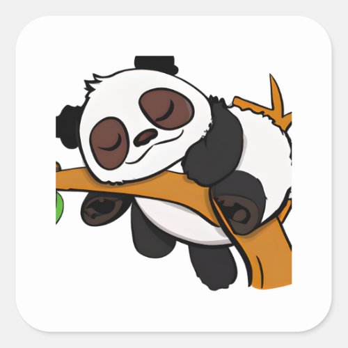 Slothful Panda    Square Sticker