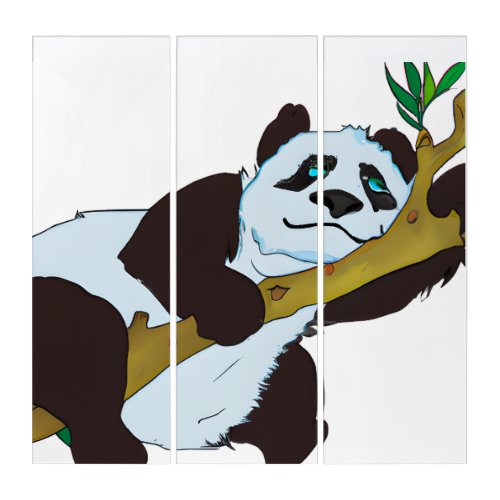 Slothful Panda  Triptych