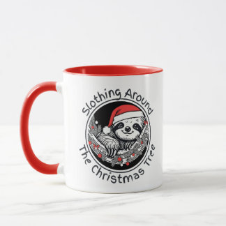 Slothing Around the Christmas Tree Mug