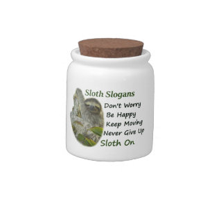 Slothing Photo Motivational Sloth Sayings Candy Ja Candy Jar