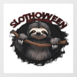 Slothoween Chill And Thrill - Creepy Sloth Classic Wall Decal