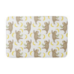 Sloths &amp; Bananas Pattern Bath Mat