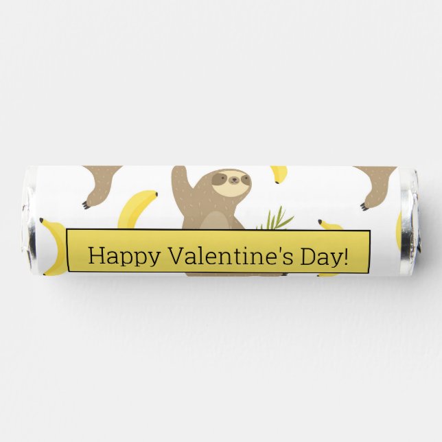 Sloths & Bananas Pattern Breath Savers® Mints (Front)
