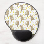 Sloths &amp; Bananas Pattern Gel Mouse Pad
