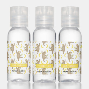 Sloths & Bananas Pattern Hand Sanitizer