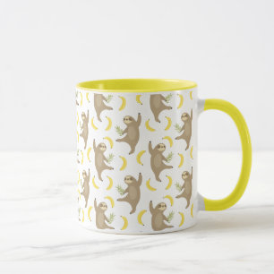 Sloths & Bananas Pattern Mug