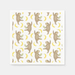 Sloths &amp; Bananas Pattern Napkins