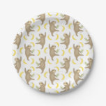Sloths &amp; Bananas Pattern Paper Plates