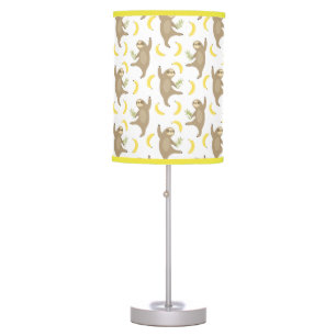 Sloths & Bananas Pattern Table Lamp