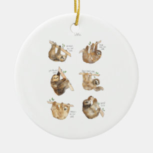 Sloths Classic  Ceramic Ornament