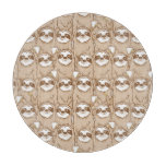 Sloths &amp; Coffee Pattern Cutting Board