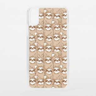 Sloths & Coffee Pattern iPhone XS Case
