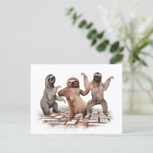 Sloths Dancing Funny Cute Gifts For Animal Lovers Postcard
