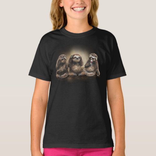 Sloths Drinking Wine Sarcastic Gift For Wine Lover T_Shirt